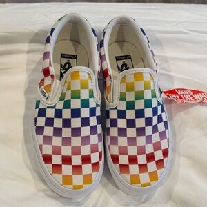 BRAND NEW RAINBOW CHECKERBOARD VANS